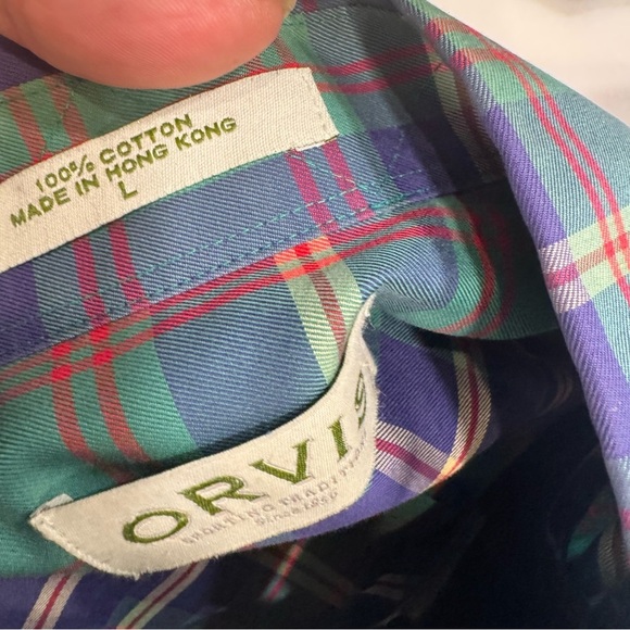 Orvis Men’s LOT OF 2 Long Sleeve Button Down Plaid Shirts Size Large - Picture 13 of 14